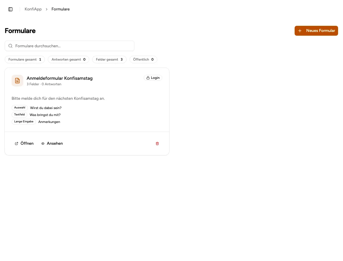 Digitale Formulare der Verwaltung als Ersatz für Papieranmeldungen (Beispiel aus der öffentlichen Demo)